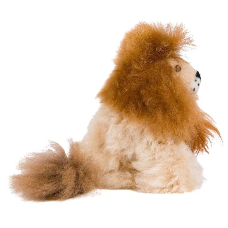 Alpaca Fur Lion Stuffed Animal