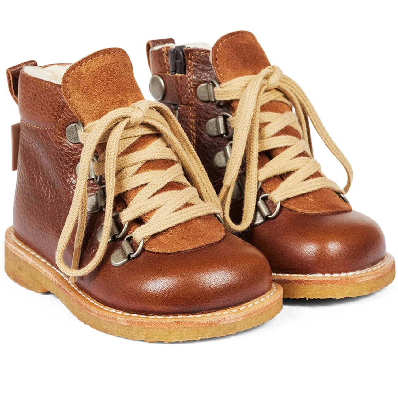 Angulus Starter Tex Boots With Lace & Zipper Cognac/Cognac