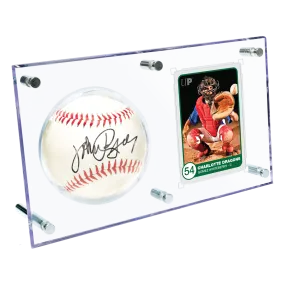 Baseball & Card (35PT) Clear Flip Display Case