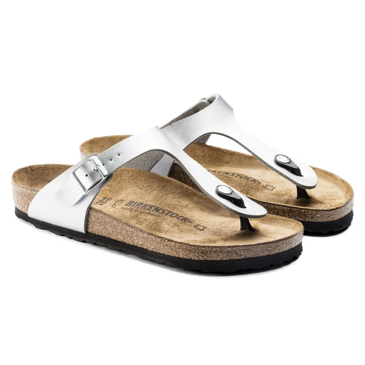 Birkenstock Women's Gizeh Silver Birko-Flor