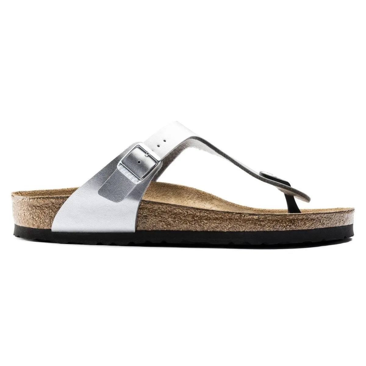 Birkenstock Women's Gizeh Silver Birko-Flor