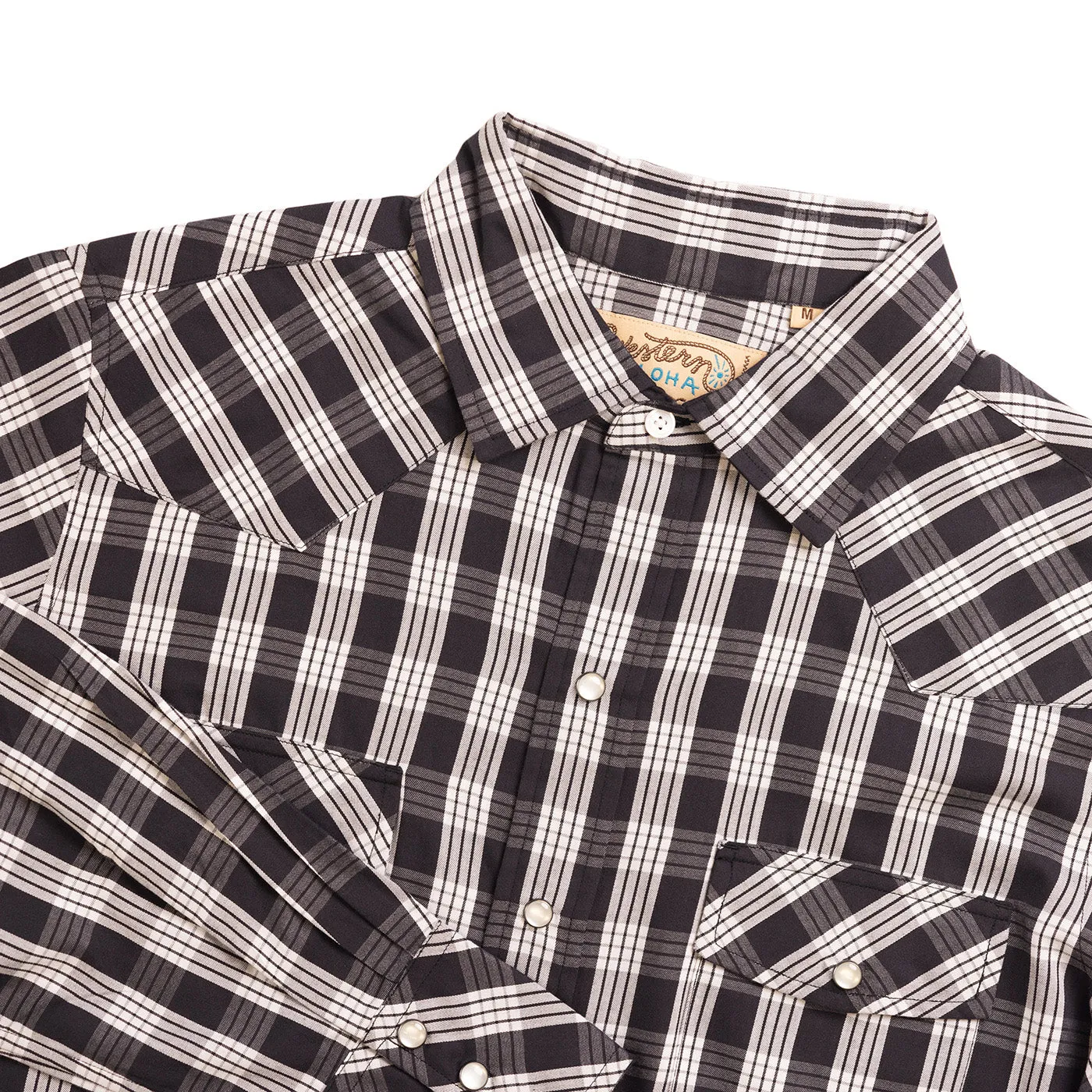 Black Palaka Western Snap Shirt