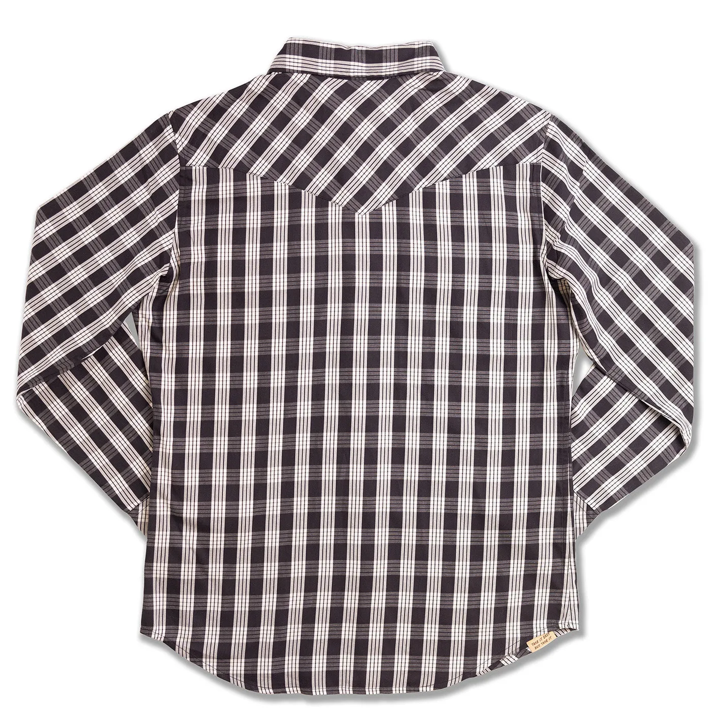 Black Palaka Western Snap Shirt