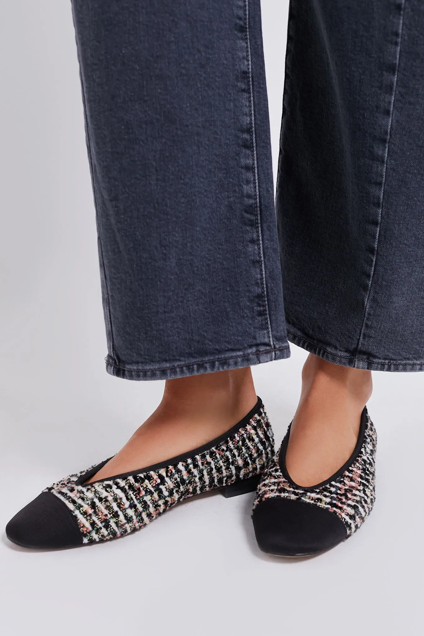 Embellished Tweed Nina Flats