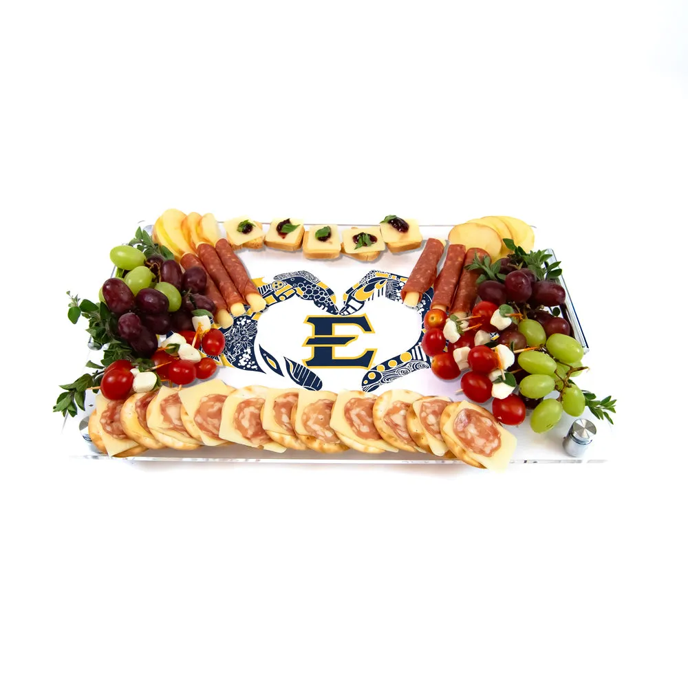 ETSU Bucs  -  Kelsey Montague E Crystal Charcuterie Tray