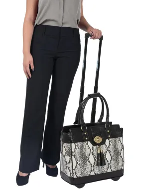 Firenze Ladies Ladies Laptop Tote - Stylish Female Laptop Bag with Wheels, Fits 13"-17" Laptops