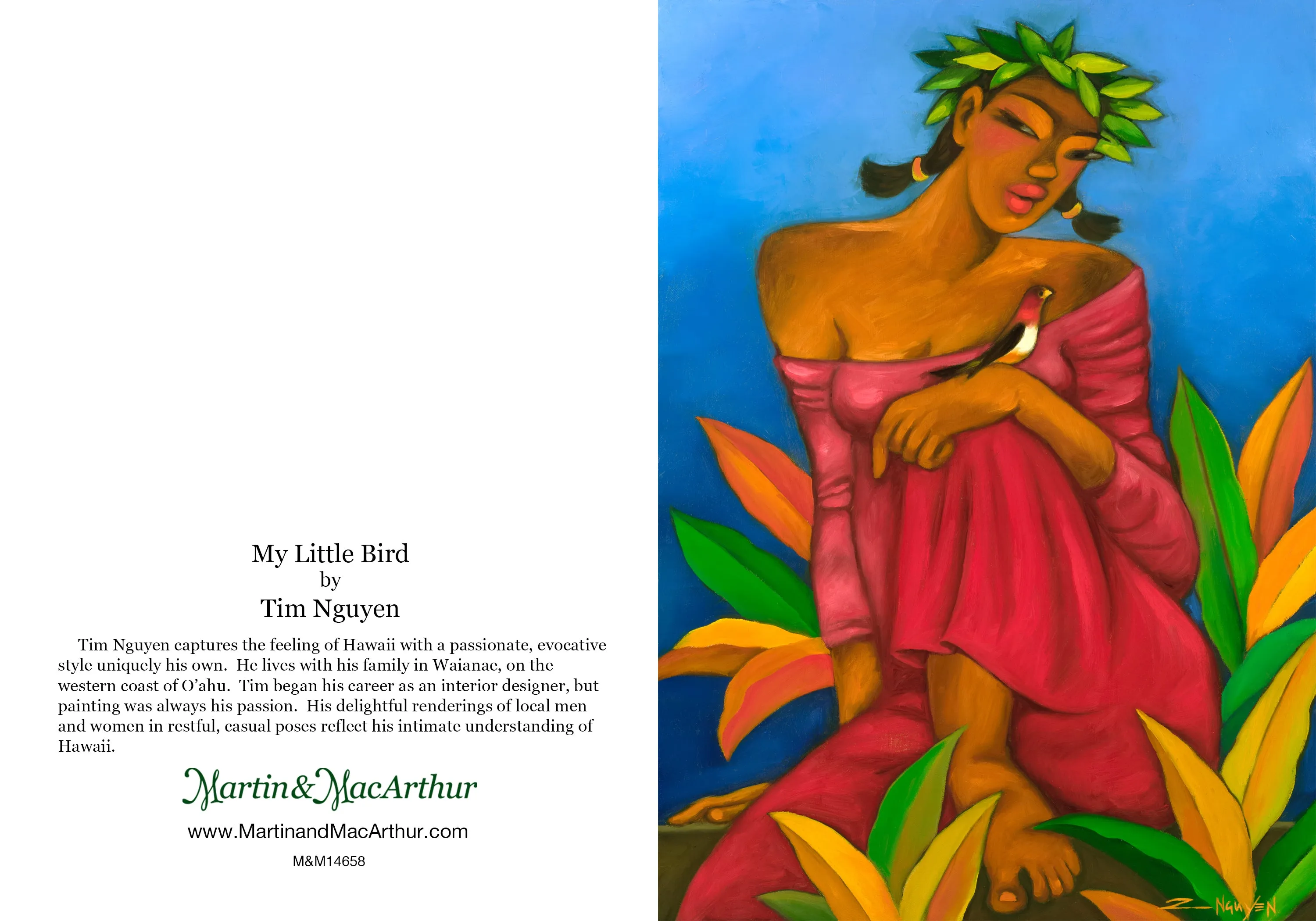 Greeting Card "My Little Bird" by Tim Nguyen