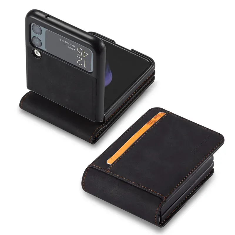 Leather Card Wallet Case For Samsung Galaxy Z Flip