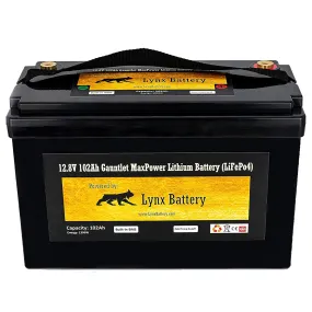 Lynx Lithium Battery 12V 100Ah, (LiFePO4)  NextGen Cells with Built-in Bluetooth HPBMS w/Cold Cut Off