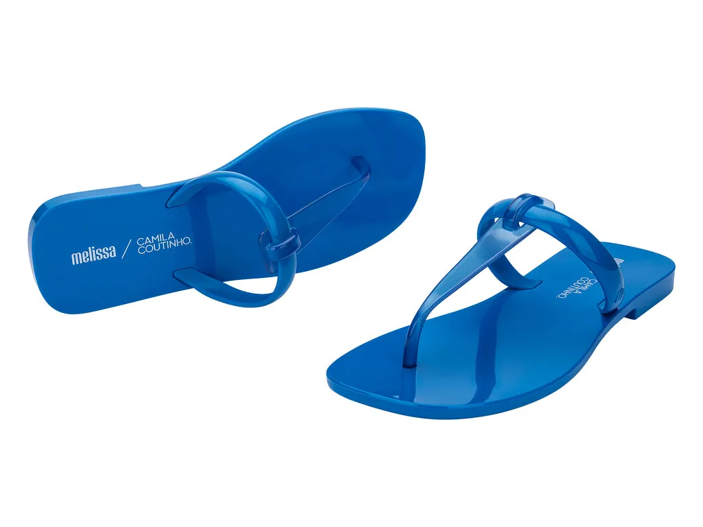 Melissa T-Bar Strap Camila Coutinho AD Blue Flat Flipflop