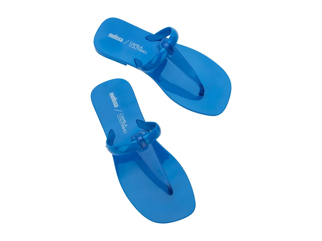 Melissa T-Bar Strap Camila Coutinho AD Blue Flat Flipflop