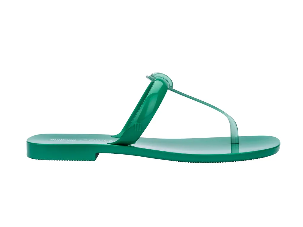 Melissa T-Bar Strap Camila Coutinho AD Green Flat Flipflop