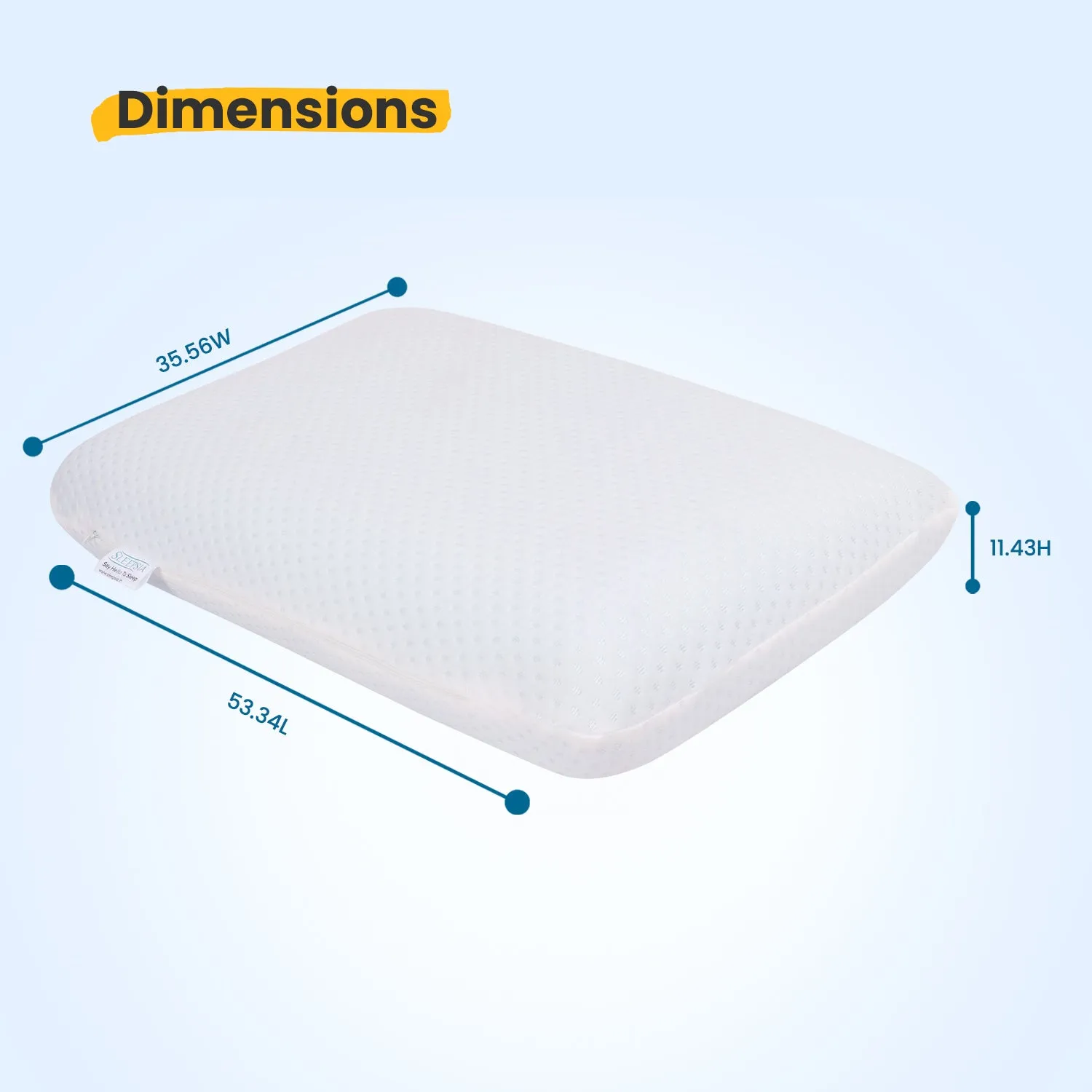 Memory Foam Pillow for Sleeping, Rectangular Orthopedic Bed Pillow for Neck & Shoulder Pain Relief