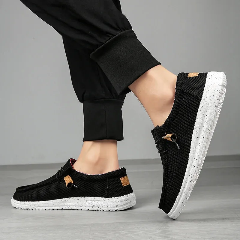 Men Casual Shoes Slip on Canvas Loafers  Walking Flats  Man  Non Slip Soft Moccasins Sneakers Summer