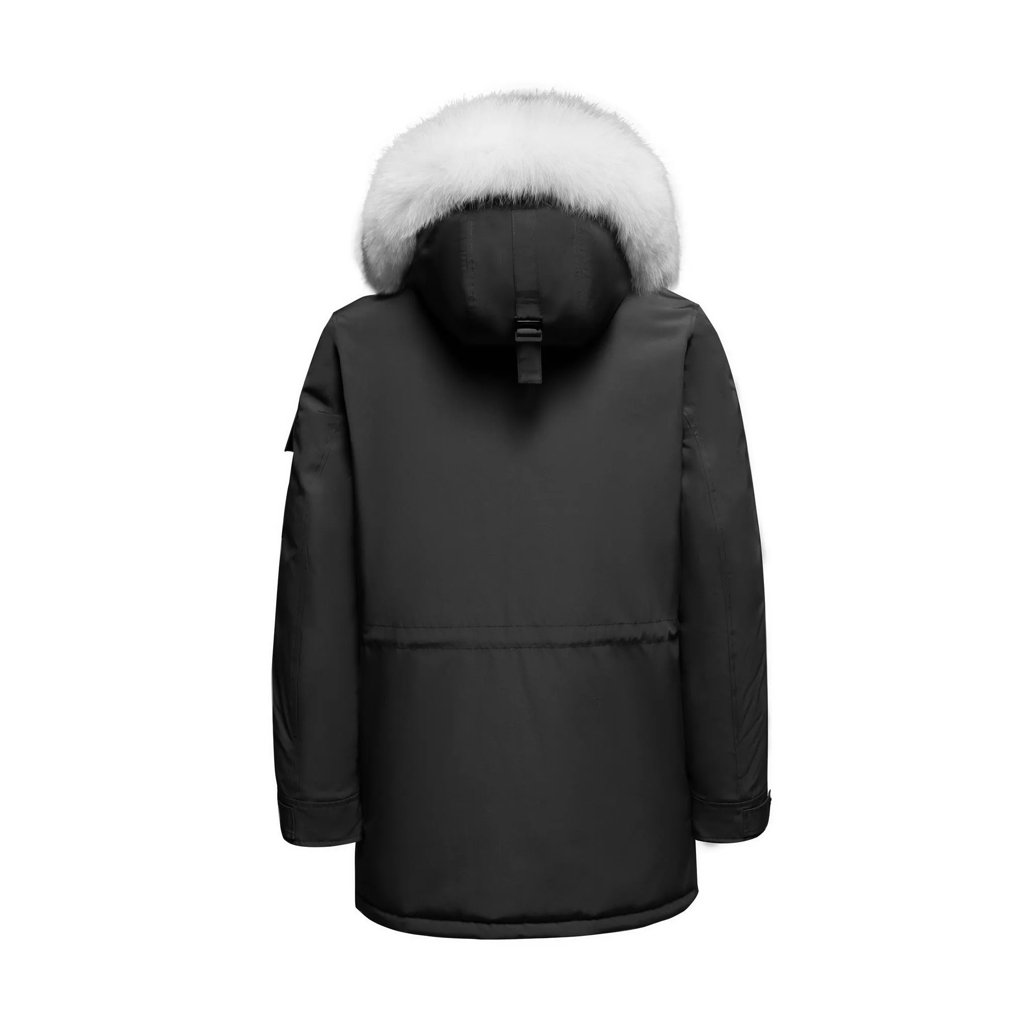 Men's Majestic Down Parka Jacket in Black (White Fox Hood Trim)