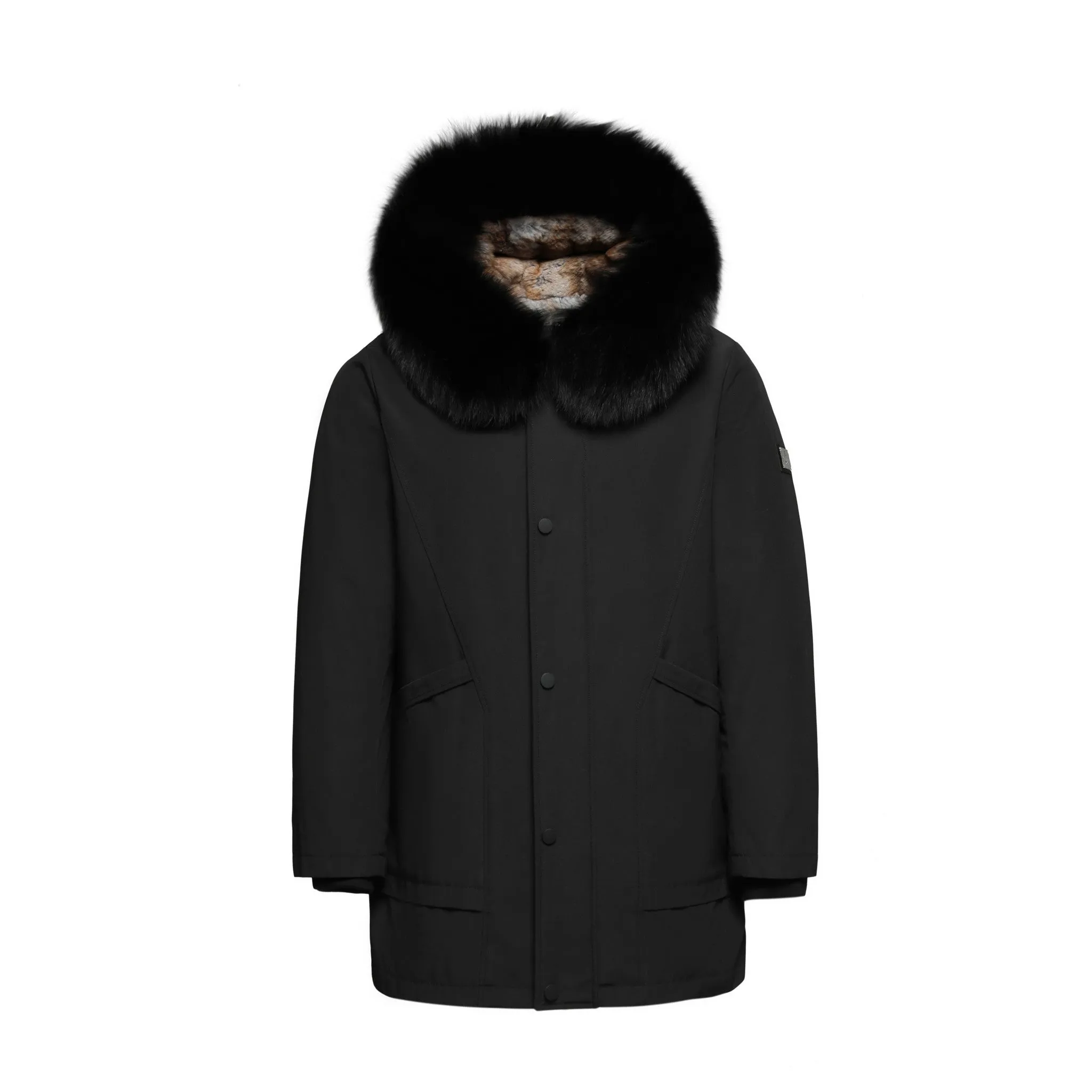 Men's Opulent Elite Parka in Black - (Black Fox Trim)