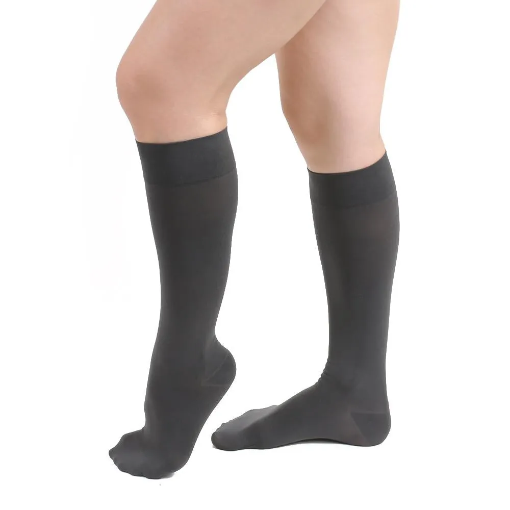 Salvere Opaque, Knee High, Closed Toe, 20-30 mmHg