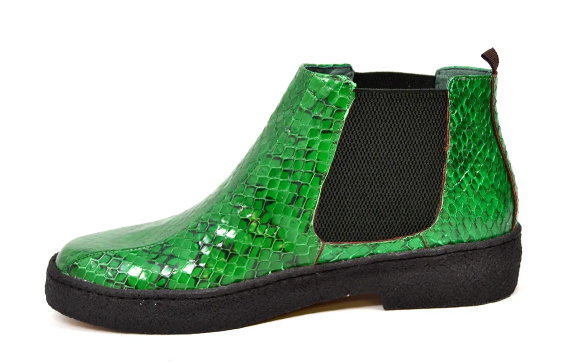 Soho Green Snake Skin Leather