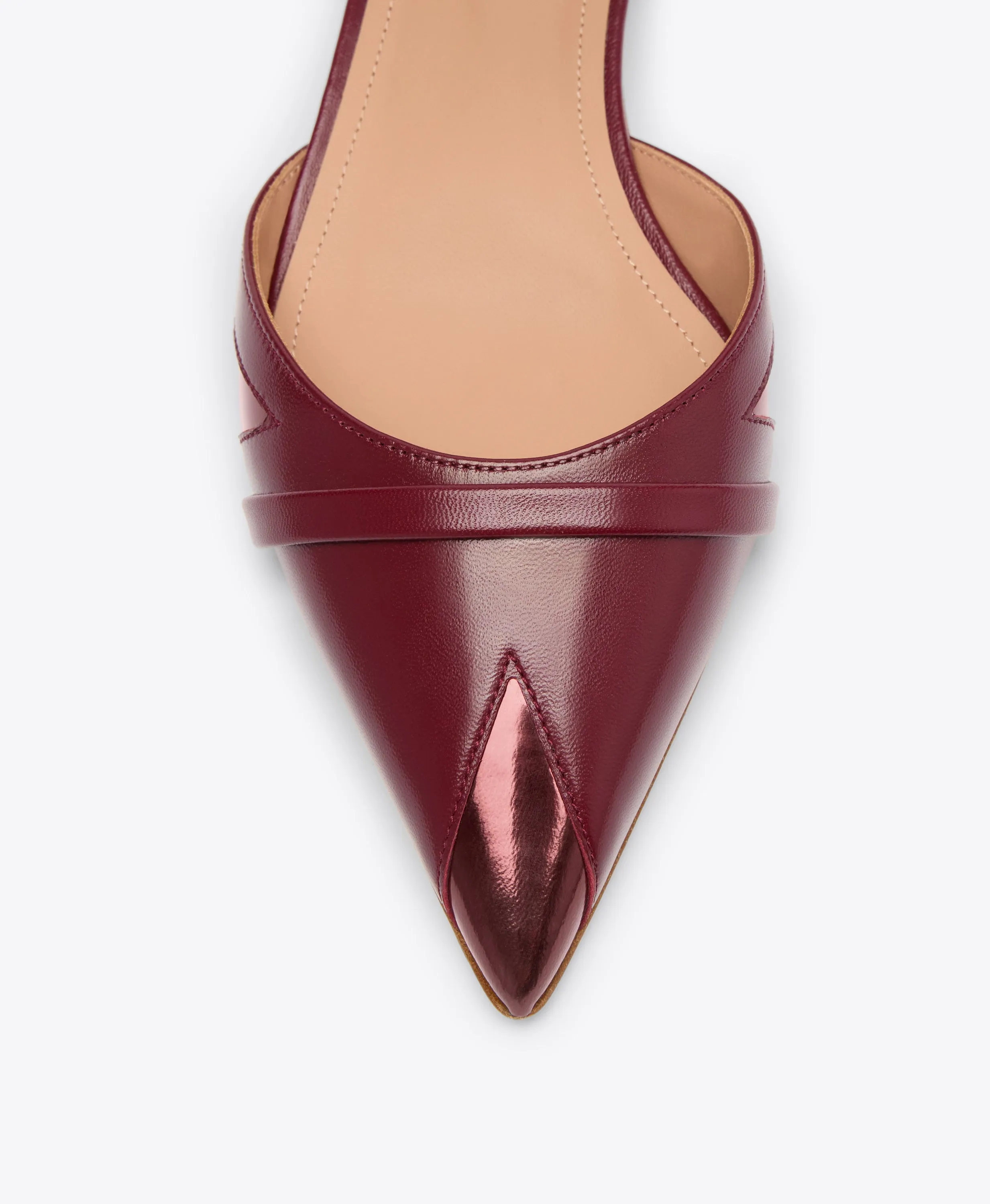 Ulla Red Leather Flat Pumps