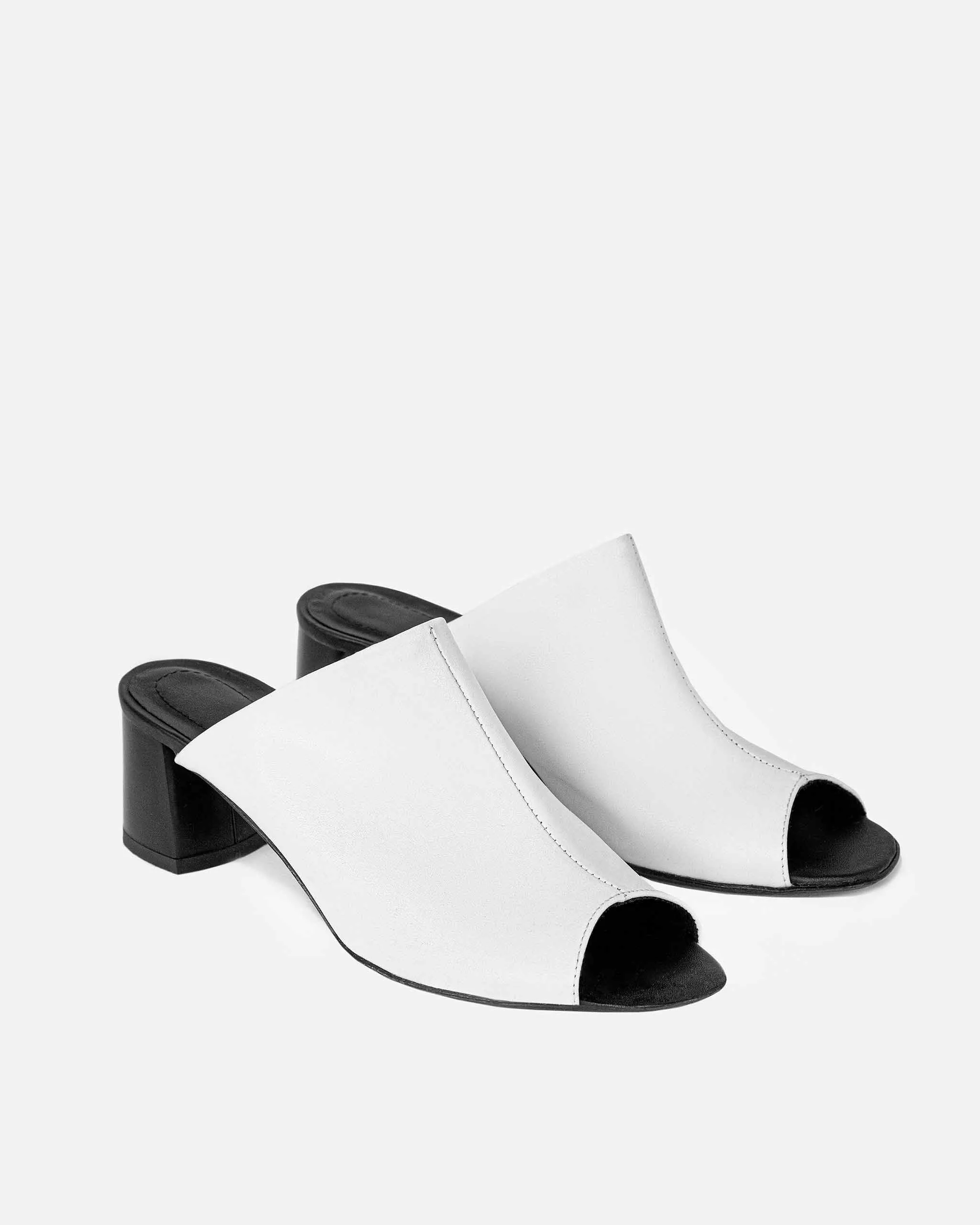 Uptown White Nopal cactus leather sandals