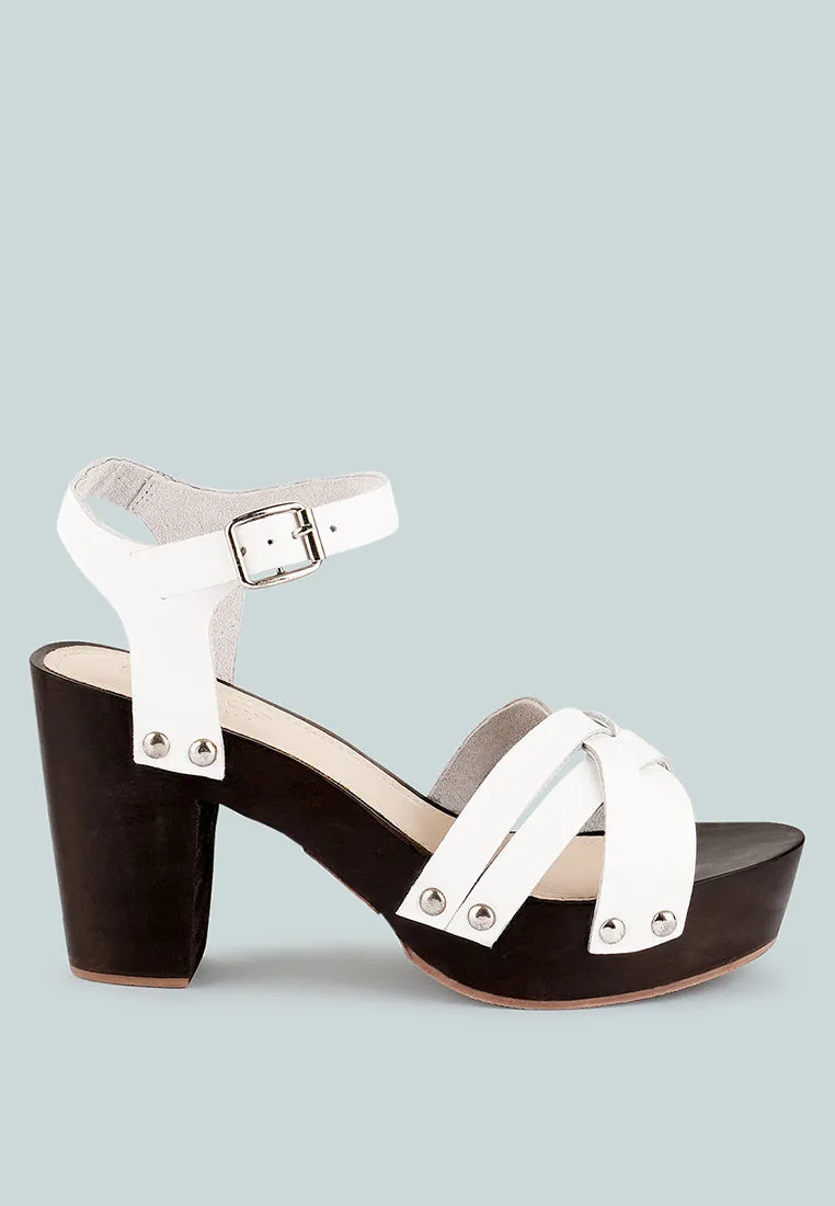 VELMA White Ankle Strap Sandal