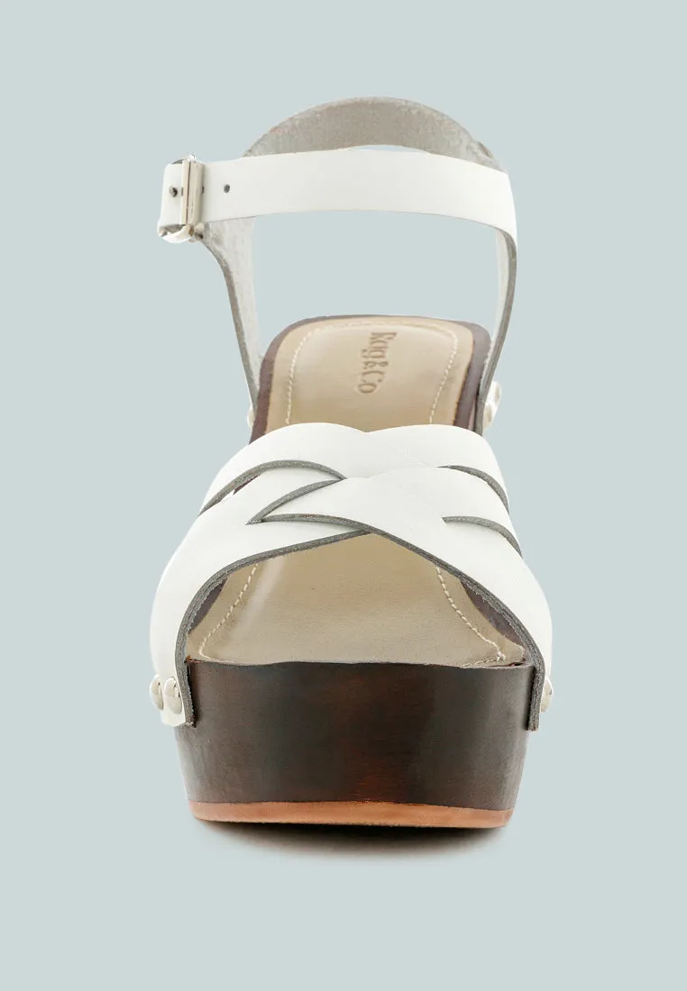 VELMA White Ankle Strap Sandal