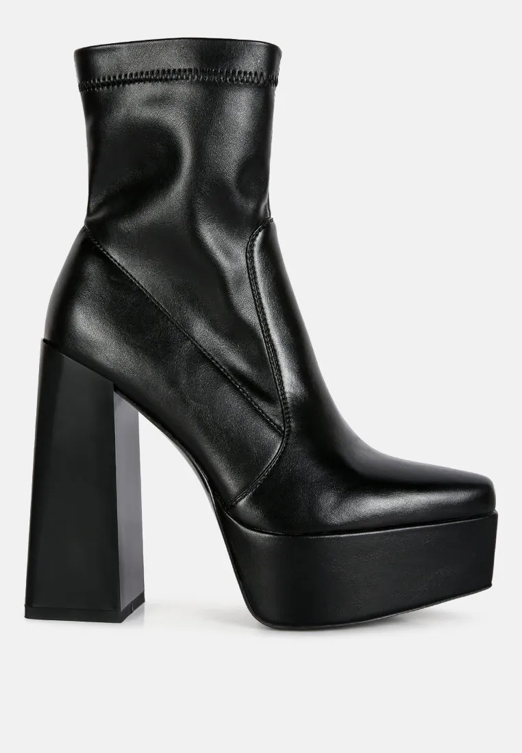 Whippers Patent Pu High Platform Ankle Boots By Ruw